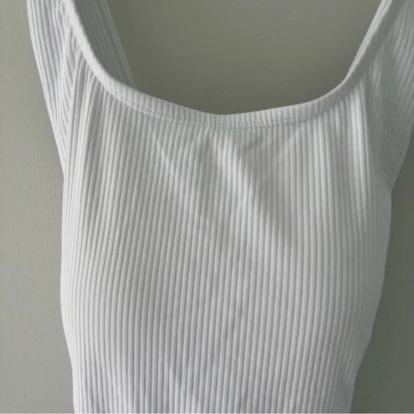 Andie Tulum Rib One-Piece Swimsuit - White Scoop Racerback Size XXXL - Picture 5 of 10